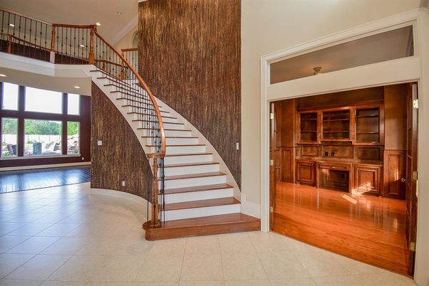 Fireplace, Interior, Recessed Lighting, Wood Texture Flooring
