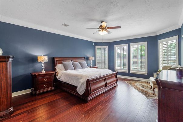Bedroom, Interior, Wood Texture Flooring