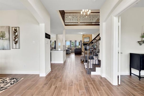Chandelier, Interior, Wood Texture Flooring
