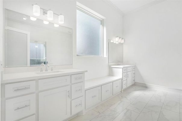 Bathroom, Dual Sink Vanities, Interior, Marble