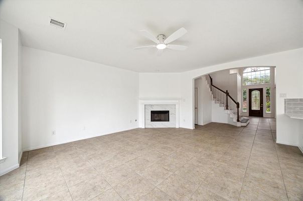 Empty room, Fireplace, Interior