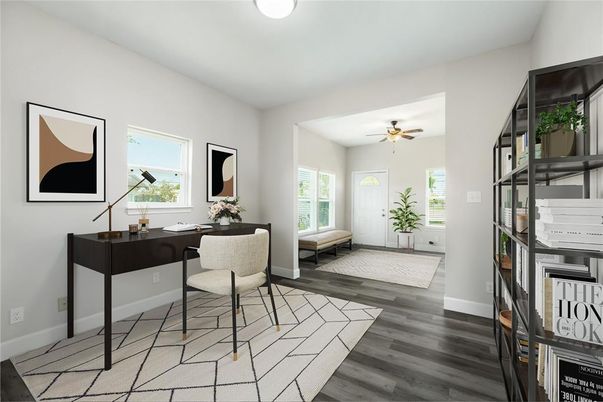 Home Office, Interior, Wood Texture Flooring