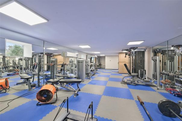 Fitness Equipment, Gym, Interior, Recessed Lighting