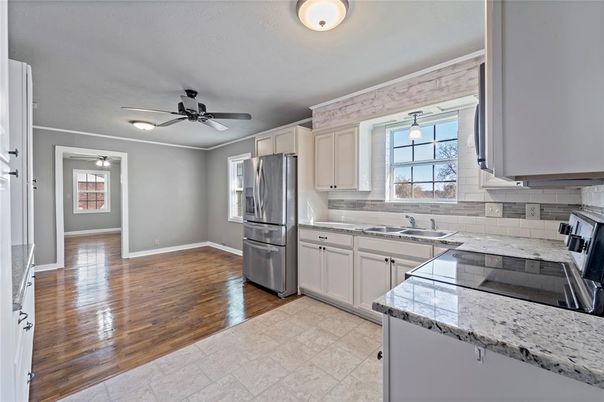 Interior, Kitchen, Wood Texture Flooring