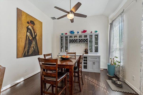 Dining room, Interior, Wood Texture Flooring