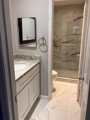 Bathroom, Glass Shower, Interior, Marble, Marble Walls