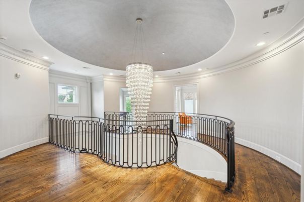 Chandelier, Interior, Recessed Lighting, Wood Texture Flooring