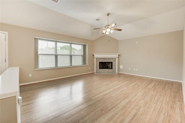 Empty room, Fireplace, Interior, Wood Texture Flooring