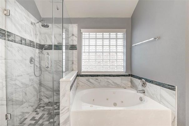Bathroom, Glass Shower, Interior, Marble Walls