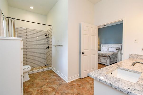 Bathroom, Bedroom, Glass Shower, Interior, Recessed Lighting