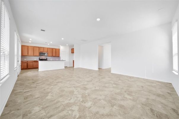 Empty room, Interior, Kitchen, Pendant Lights, Recessed Lighting