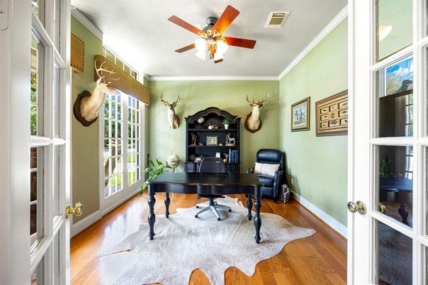 Home Office, Interior, Piano, Wood Texture Flooring