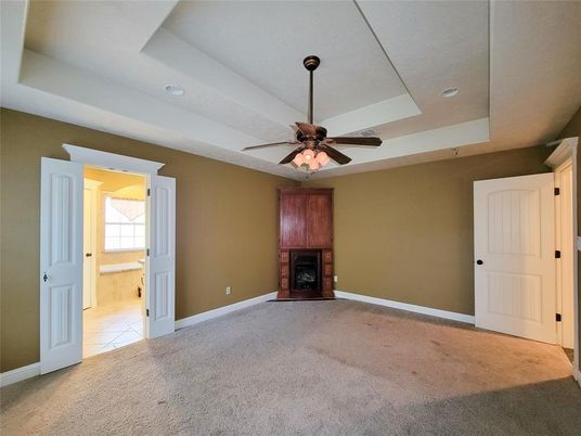 Empty room, Fireplace, Interior, Recessed Lighting