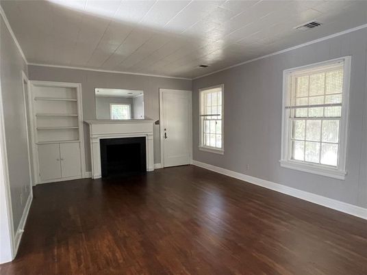 Empty room, Fireplace, Interior, Wood Texture Flooring