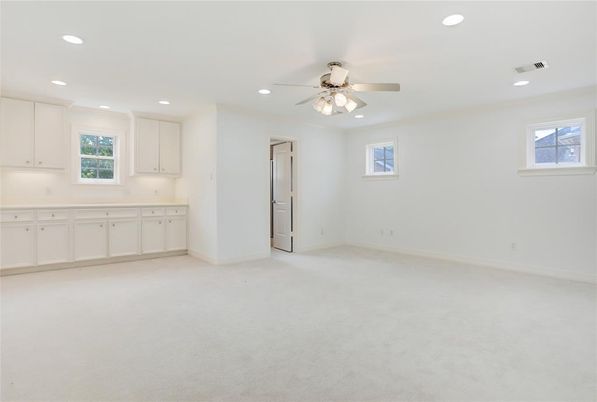 Empty room, Interior, Kitchen, Recessed Lighting
