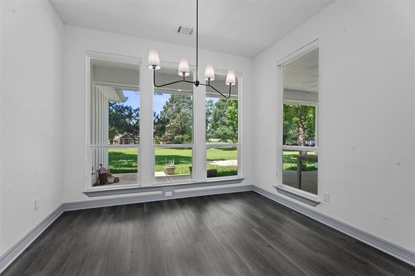 Chandelier, Empty room, Interior, Wood Texture Flooring