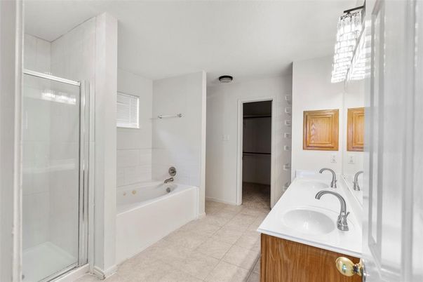 Bathroom, Dual Sink Vanities, Glass Shower, Interior