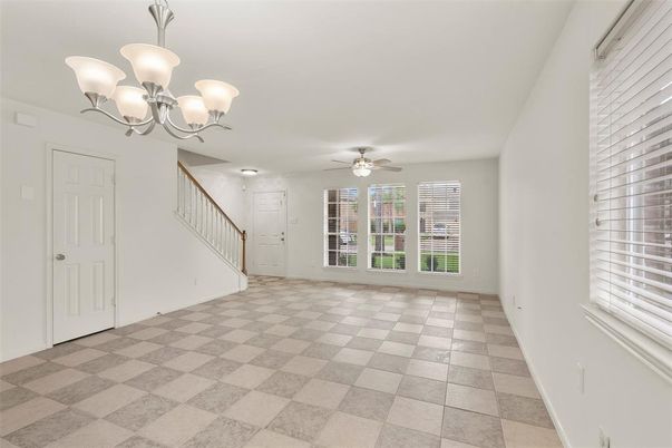 Chandelier, Empty room, Interior