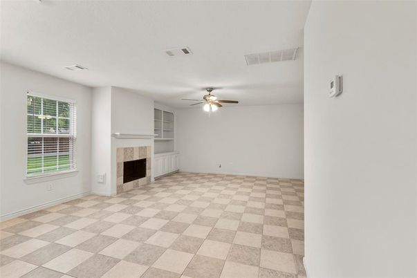 Empty room, Fireplace, Interior
