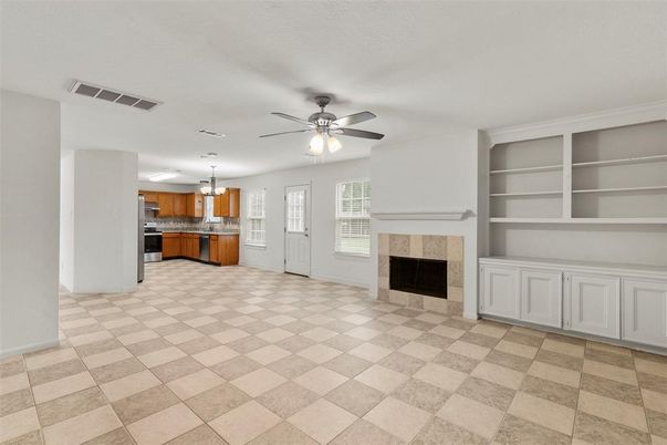 Empty room, Fireplace, Interior, Kitchen