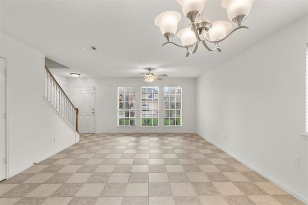 Chandelier, Empty room, Interior