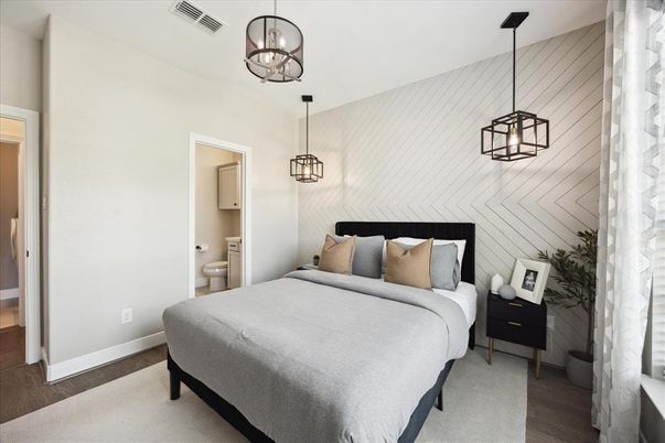 Bedroom, Interior, Pendant Lights