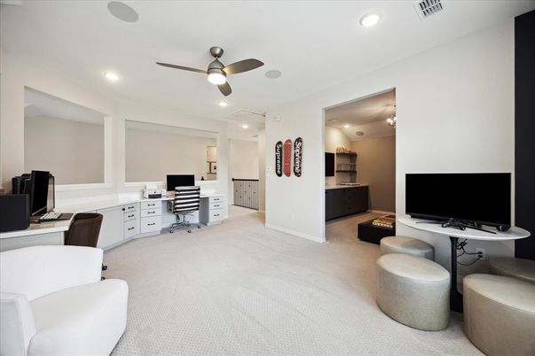 Home Office, Interior, Recessed Lighting