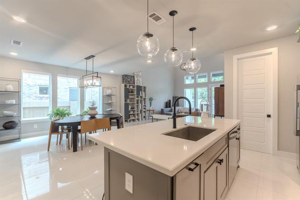 Dining room, Interior, Kitchen, Pendant Lights, Recessed Lighting