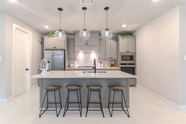 Interior, Kitchen, Pendant Lights, Recessed Lighting, Stainless Steel Appliances
