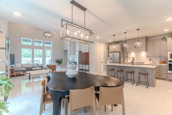 Dining room, Interior, Kitchen, Living room, Pendant Lights, Recessed Lighting, Stainless Steel Appliances