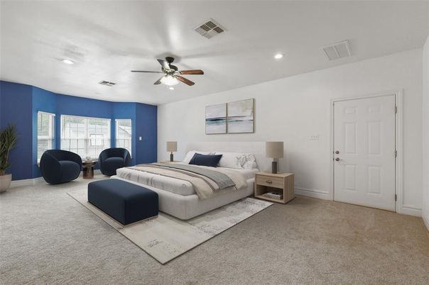 Bedroom, Interior, Recessed Lighting