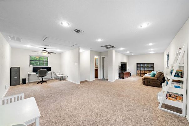 Home Office, Interior, Recessed Lighting