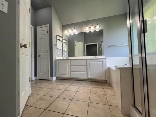 Bathroom, Dual Sink Vanities, Glass Shower, Interior