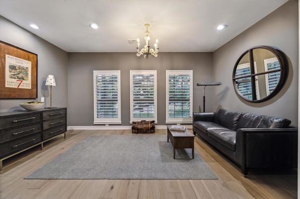 Chandelier, Interior, Recessed Lighting, Wood Texture Flooring