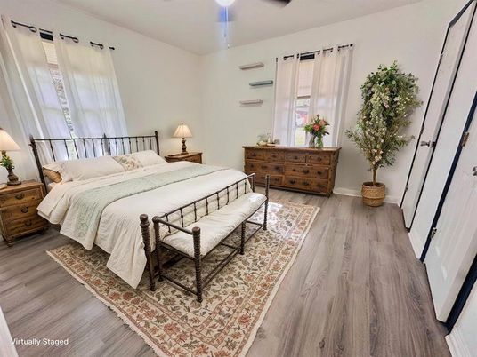 Bedroom, Interior, Wood Texture Flooring