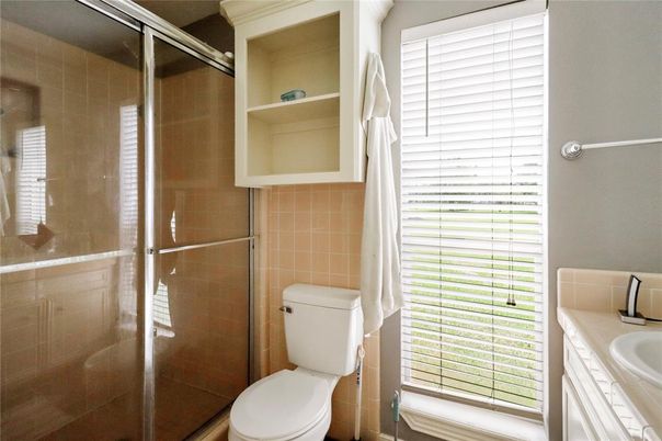 Bathroom, Glass Shower, Interior, Tile Countertops