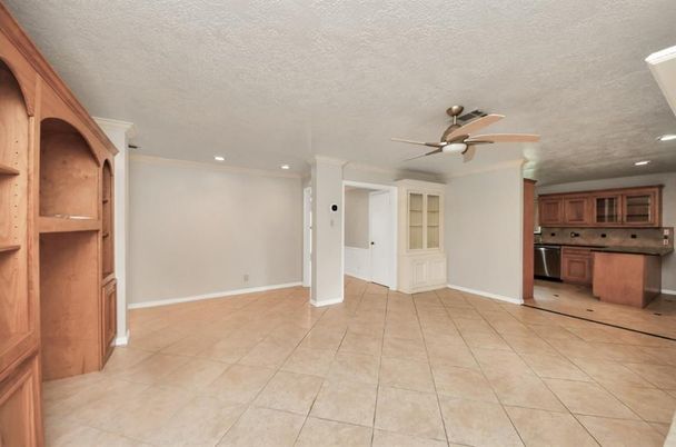 Empty room, Interior, Kitchen, Recessed Lighting