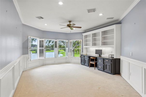 Home Office, Interior, Recessed Lighting