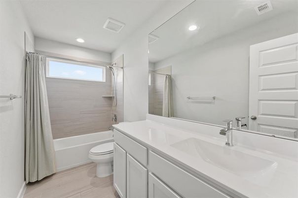 Bathroom, Interior, Recessed Lighting, Wood Texture Flooring