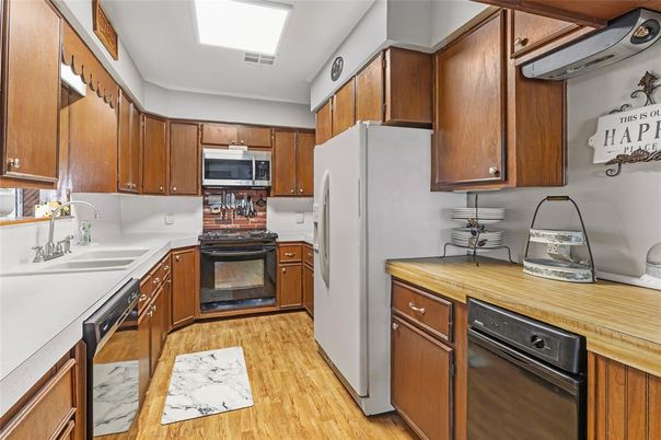 Interior, Kitchen, Wood Texture Flooring