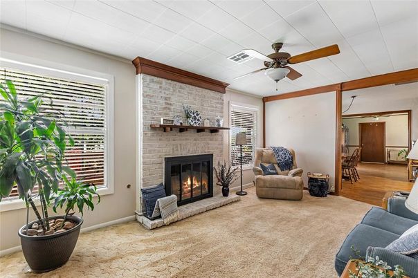 Fireplace, Interior, Living room, Stone Walls