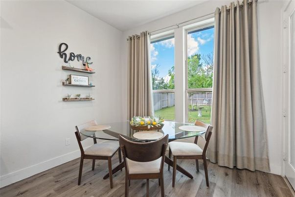 Dining room, Interior, Wood Texture Flooring