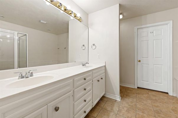 Bathroom, Dual Sink Vanities, Glass Shower, Interior