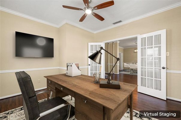 Home Office, Interior, Wood Texture Flooring