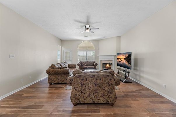 Fireplace, Interior, Living room, Wood Texture Flooring