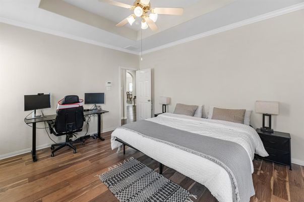 Bedroom, Home Office, Interior, Wood Texture Flooring
