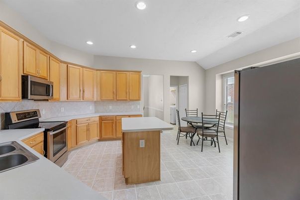 Dining room, Interior, Kitchen, Recessed Lighting