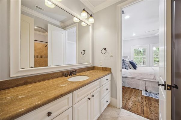 Bathroom, Bedroom, Interior, Recessed Lighting, Wood Texture Flooring