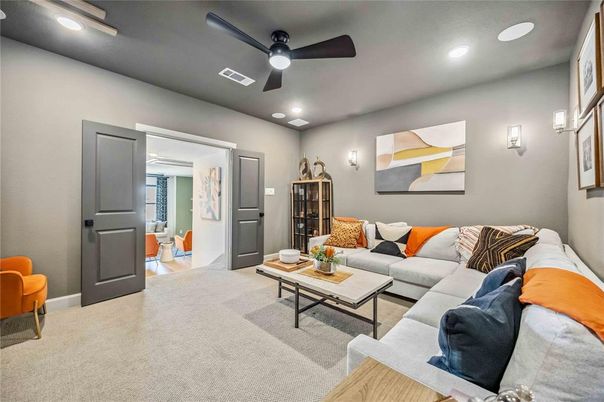 Interior, Living room, Recessed Lighting