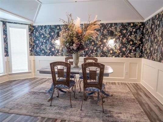 Dining room, Interior, Wood Texture Flooring